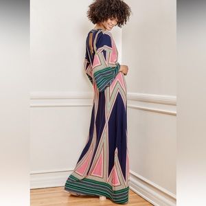 Lulus Montecito Printer Maxi Dress Sz S